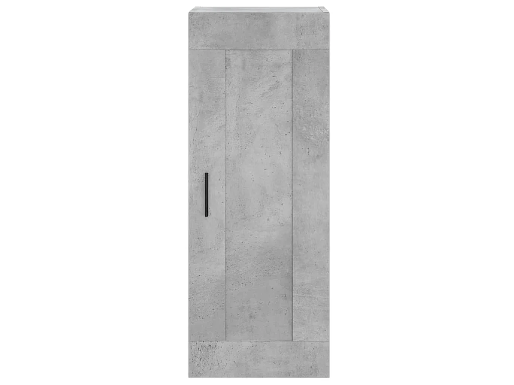 Aparador de madera contrachapada gris hormigón 34,5x34x180 cm