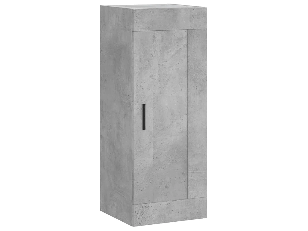 Aparador de madera contrachapada gris hormigón 34,5x34x180 cm