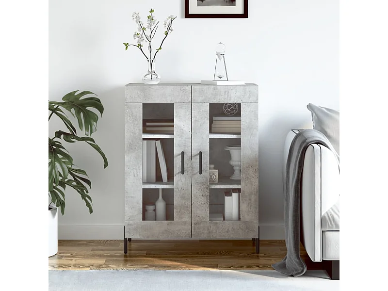 Sideboard Betongrau 69,5x34x90 cm Holzwerkstoff