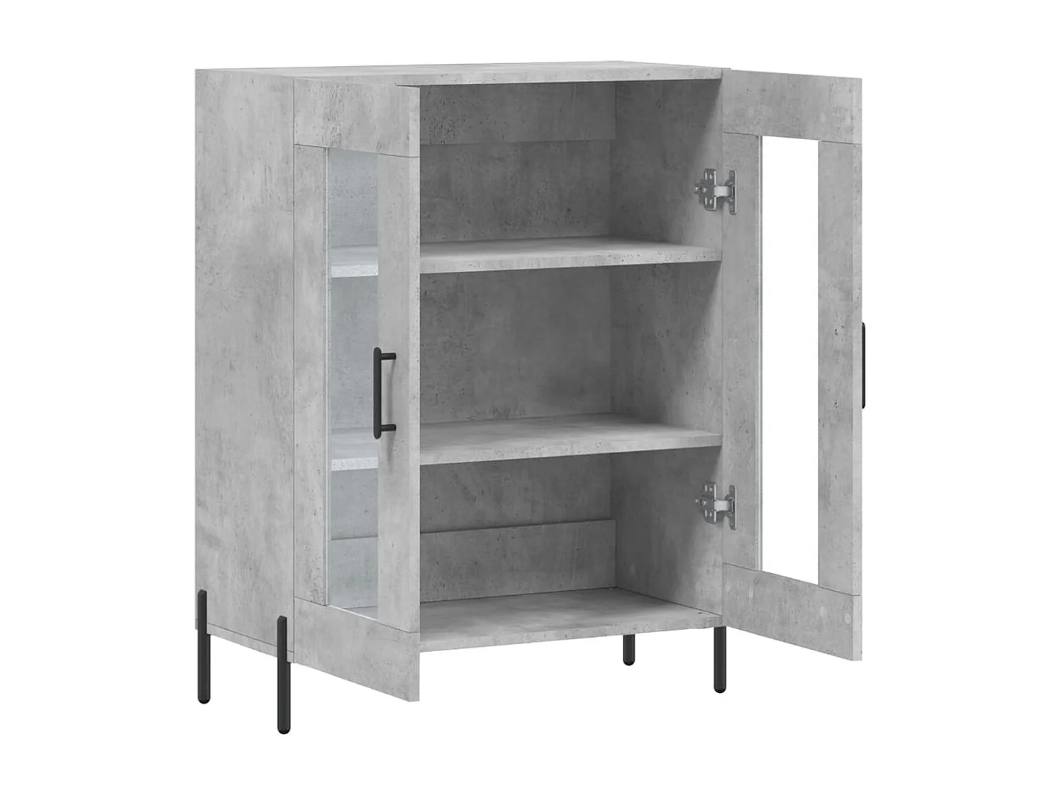 Buffet gris béton 69,5x34x90 cm bois d'ingénierie