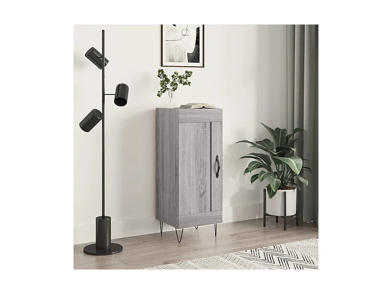 Credenza Grigio Sonoma 34,5x34x90 cm in Legno Multistrato