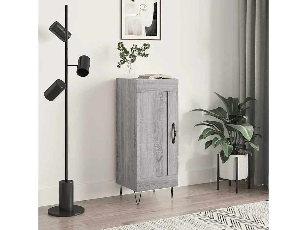 Buffet Sonoma gris 34,5x34x90 cm Bois d'ingénierie