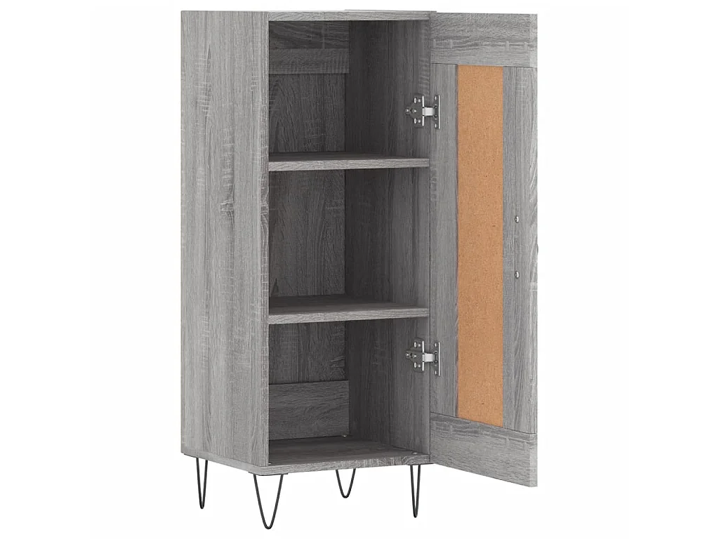 Buffet Sonoma gris 34,5x34x90 cm Bois d'ingénierie