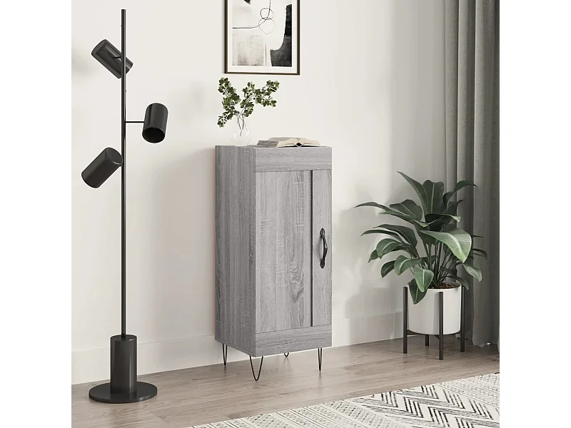 Buffet Sonoma gris 34,5x34x90 cm Bois d'ingénierie