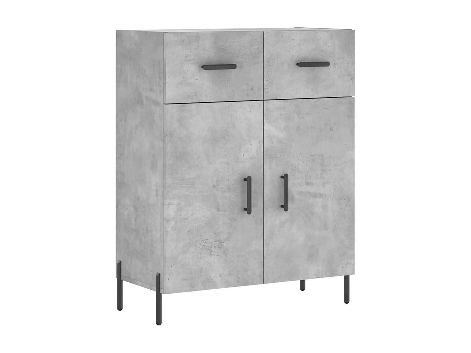 Buffet haut Gris béton 69,5x34x180 cm Bois d'ingénierie