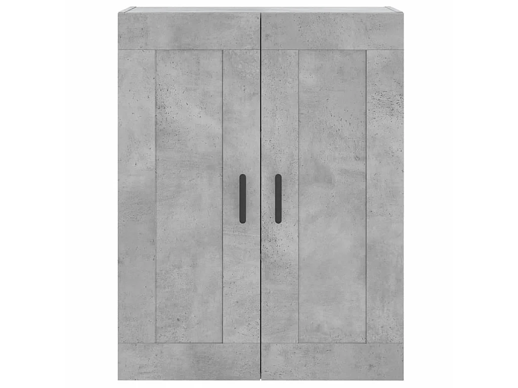 Hoge kast 69,5x34x180 cm bewerkt hout betongrijs