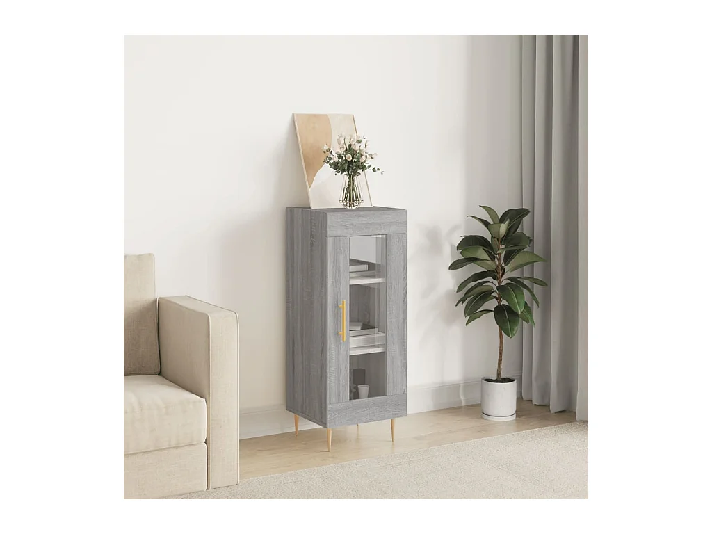 Buffet Sonoma gris 34,5x34x90 cm Bois d'ingénierie