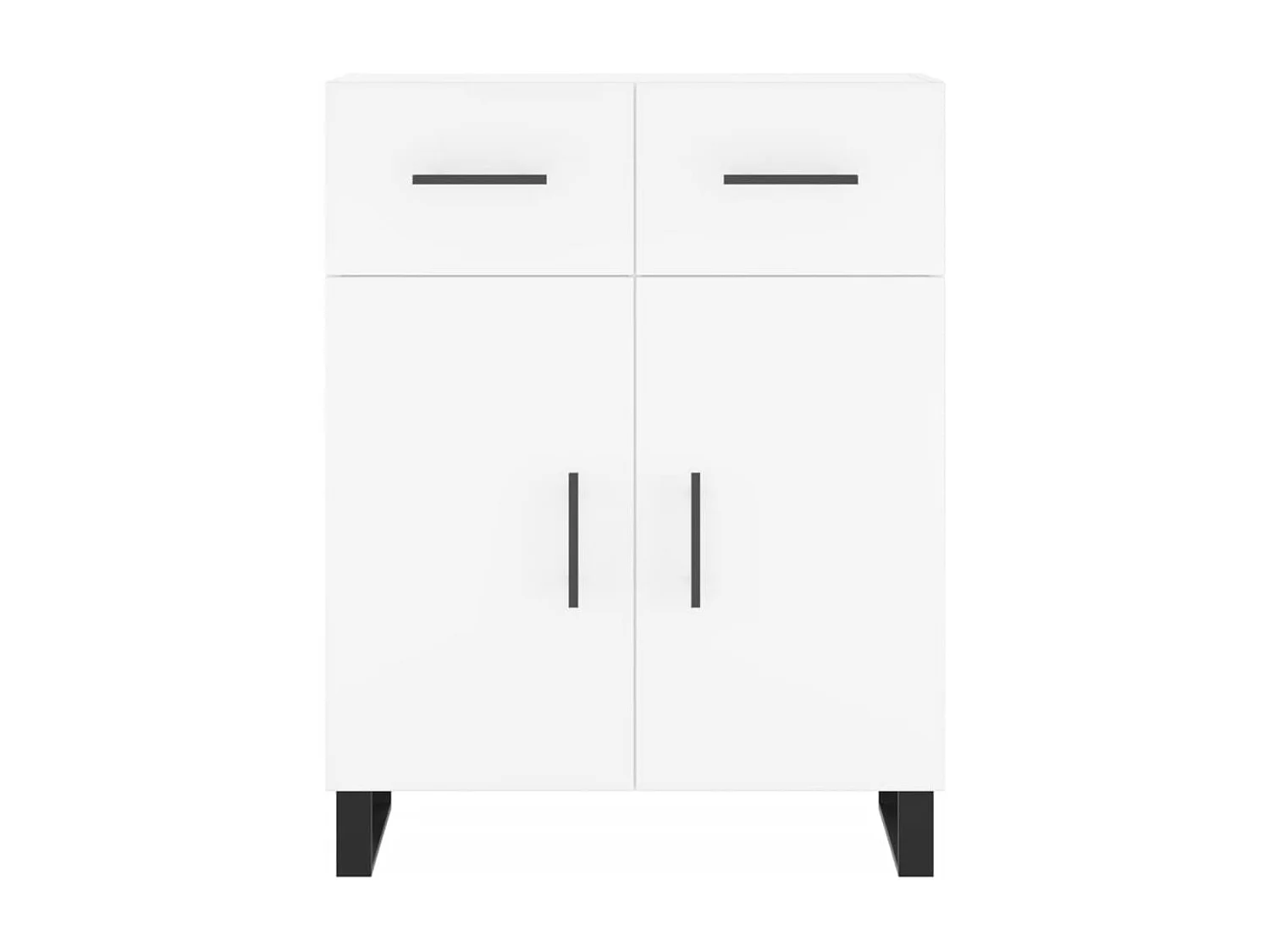 Buffet haut Blanc 69,5x34x180 cm Bois d'ingénierie