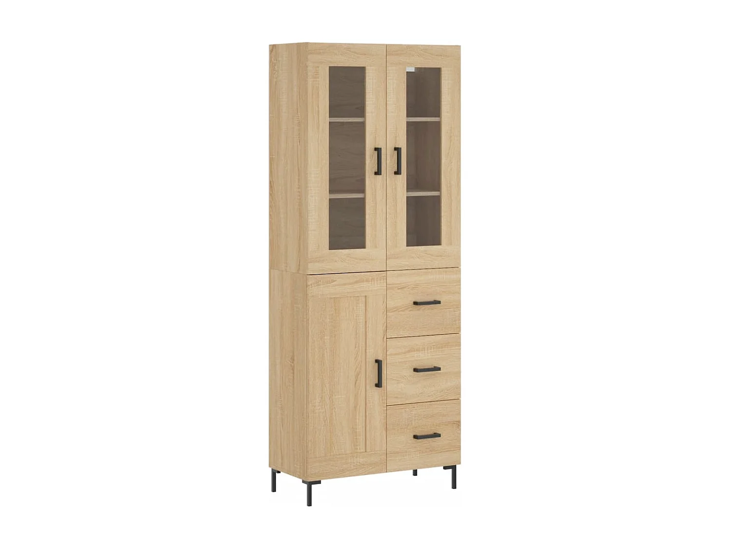 Buffet haut Chêne sonoma 69,5x34x180 cm Bois d'ingénierie
