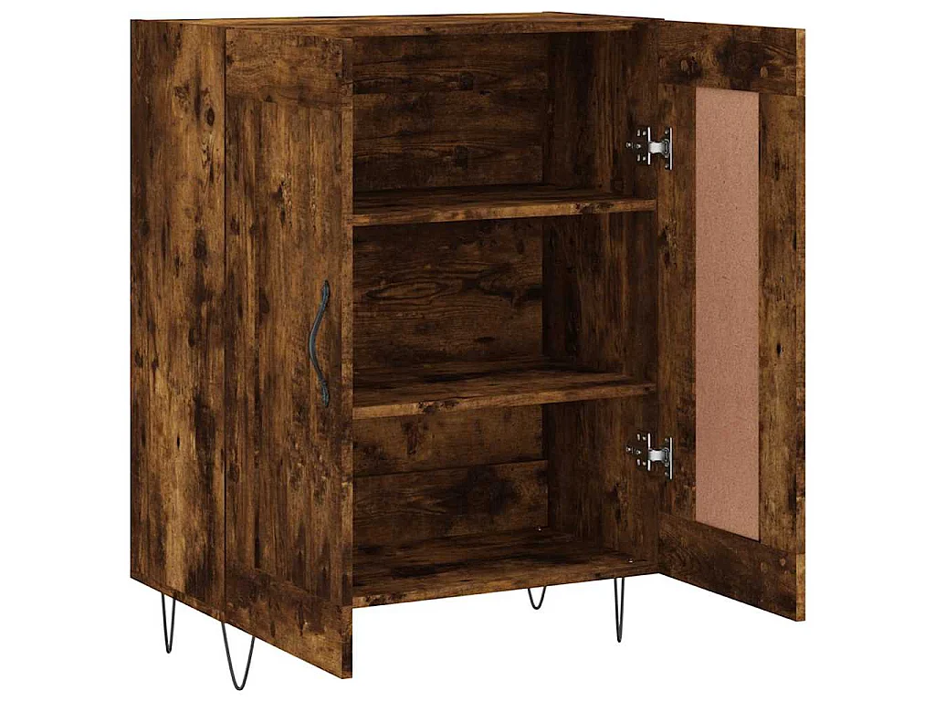 Credenza Rovere Fumo 69,5x34x90 cm in Legno Multistrato