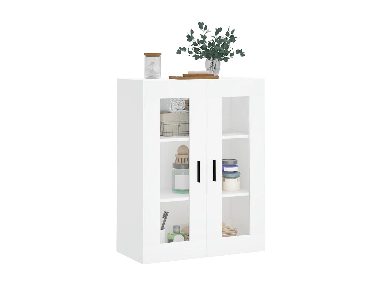 Armoire murale blanc 69,5x34x90 cm