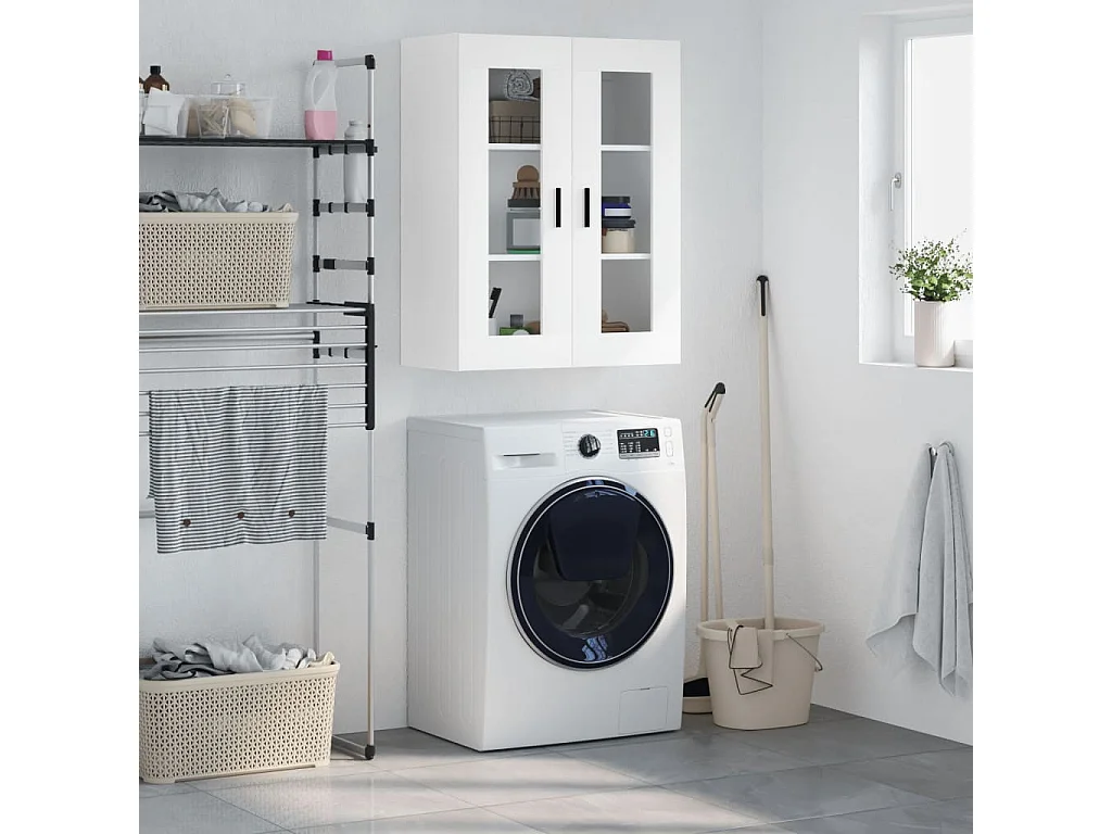Mobile a Parete Bianco 69,5x34x90 cm