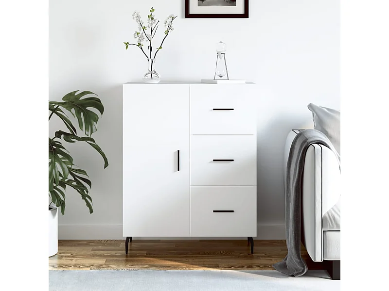 Dressoir 69,5x34x90 cm bewerkt hout wit