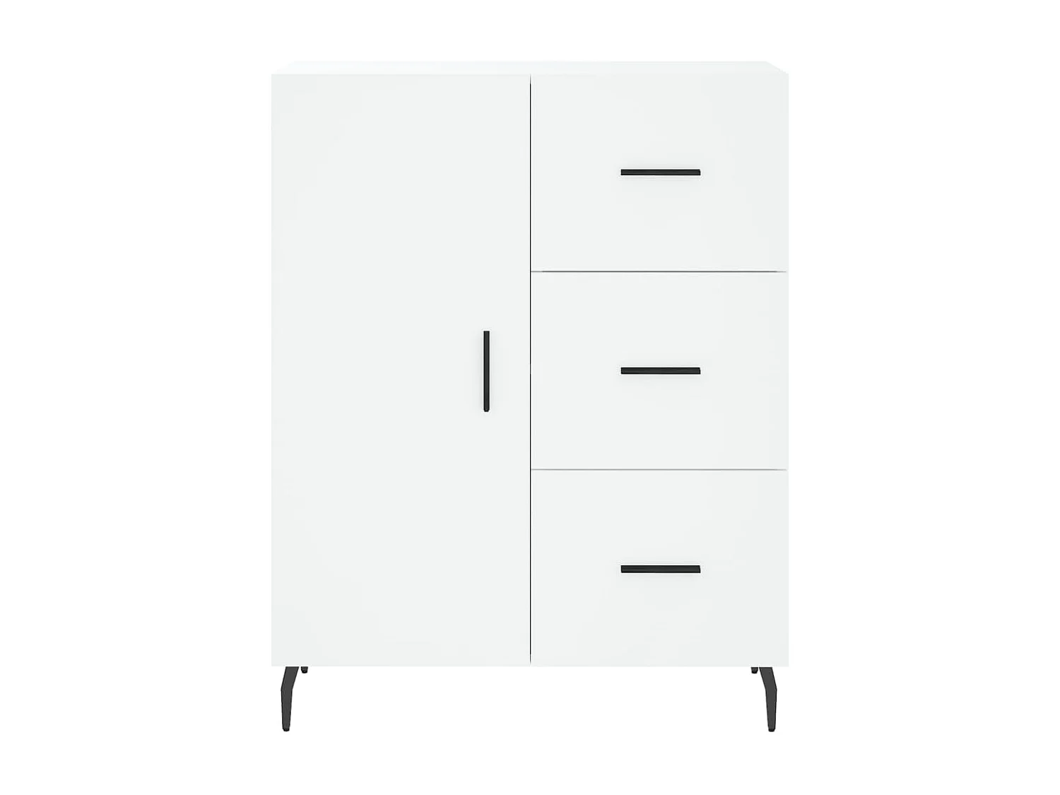 Buffet blanc 69,5x34x90 cm bois d'ingénierie