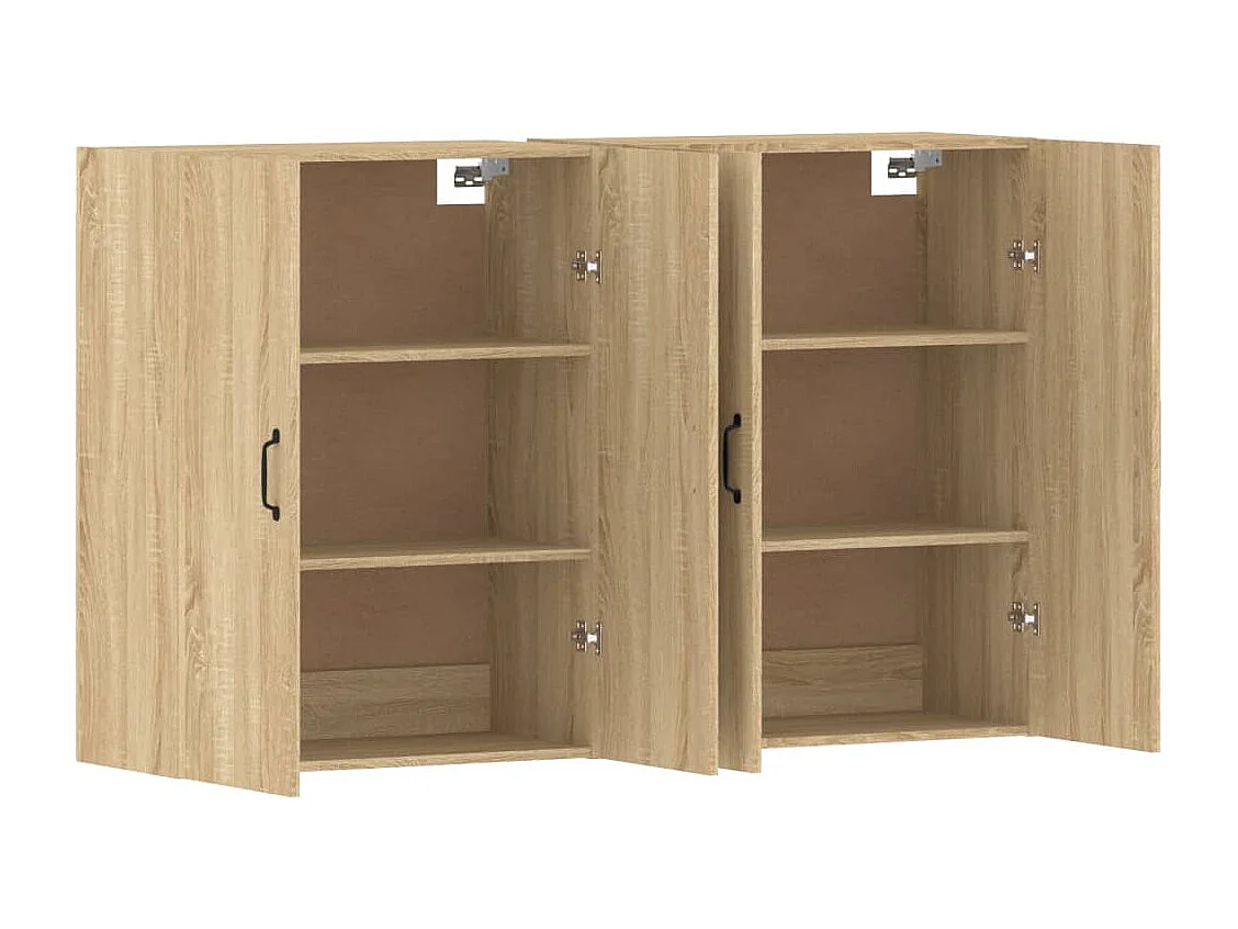 Armoires murales 2 pcs chêne sonoma bois d'ingénierie