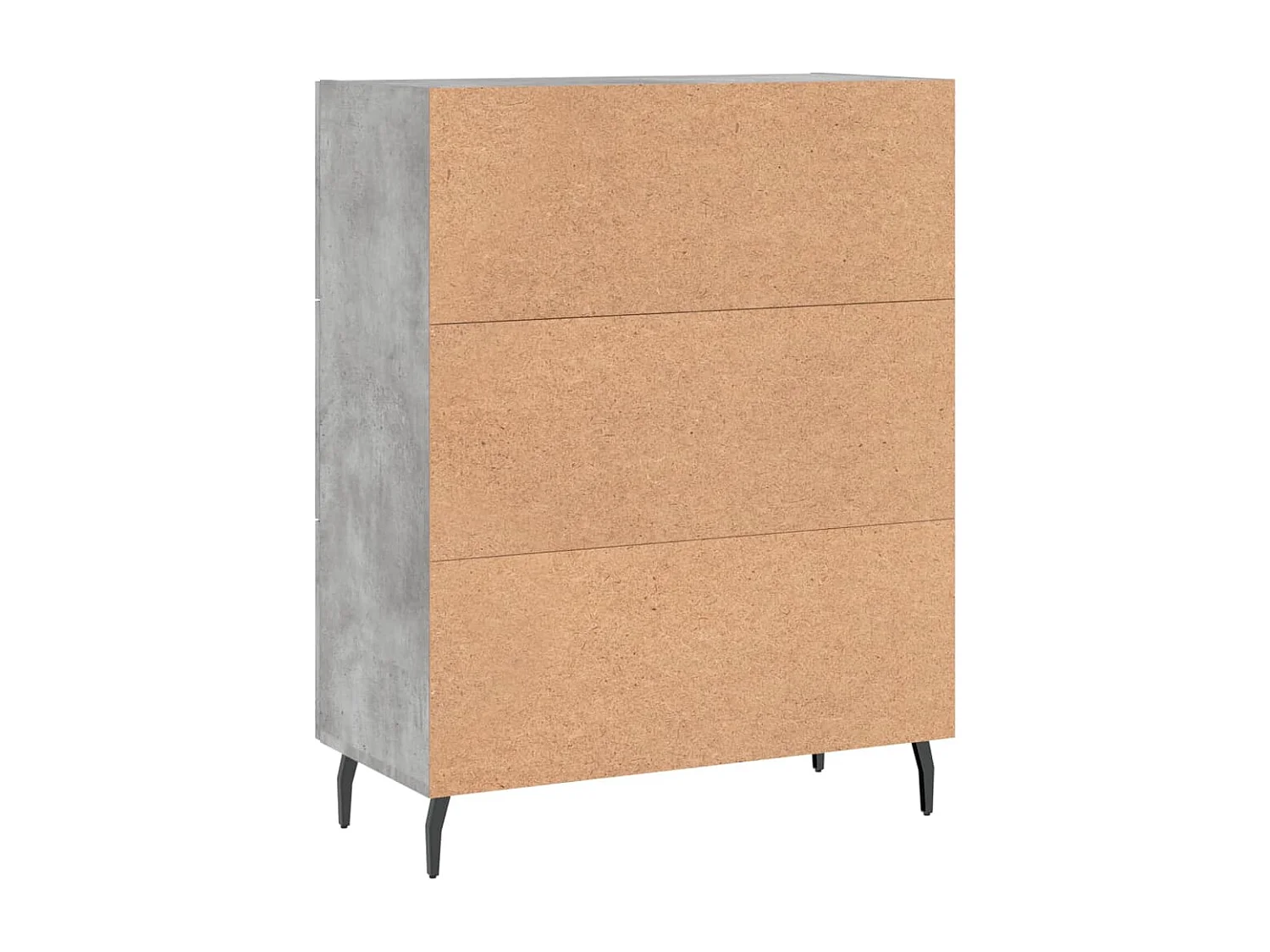 Buffet gris béton 69,5x34x90 cm bois d'ingénierie