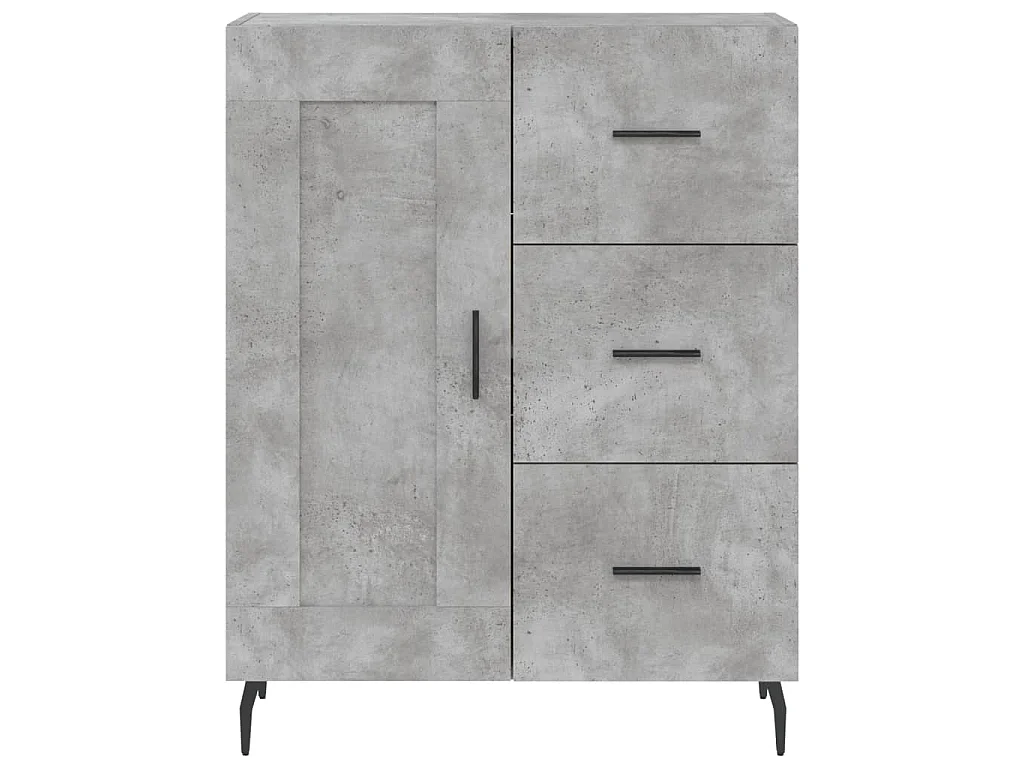 Dressoir 69,5x34x90 cm bewerkt hout betongrijs