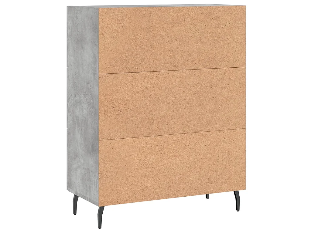 Dressoir 69,5x34x90 cm bewerkt hout betongrijs