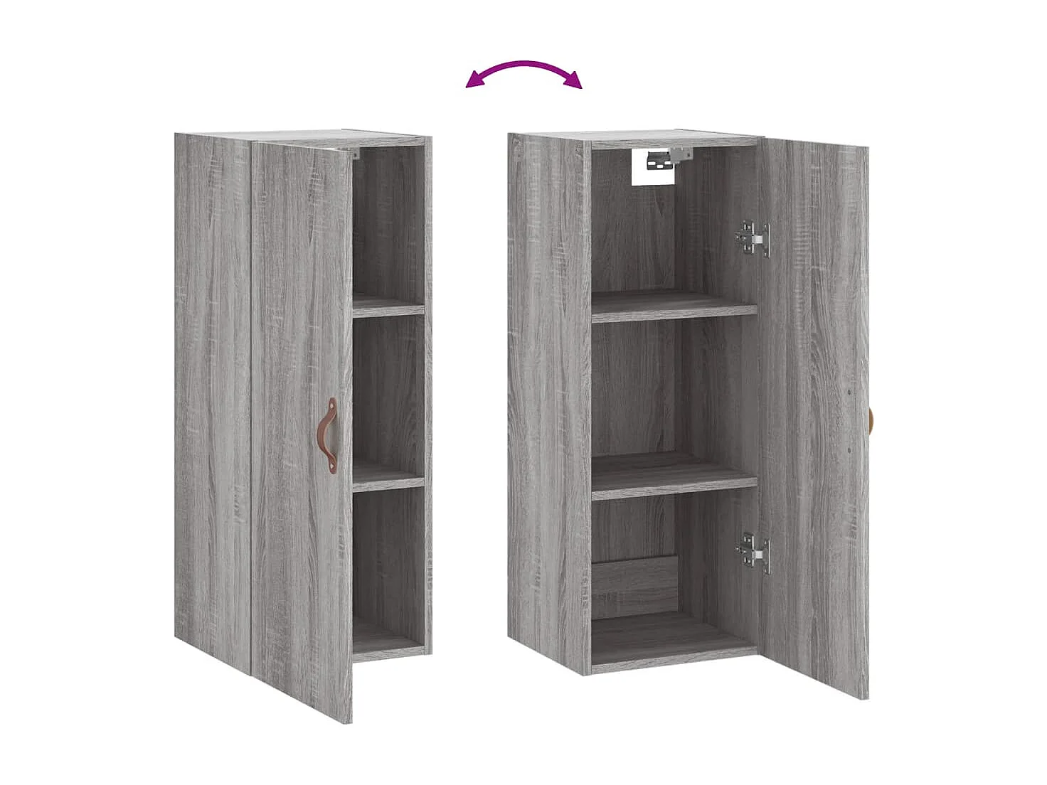 Armoire murale sonoma gris 34,5x34x90 cm