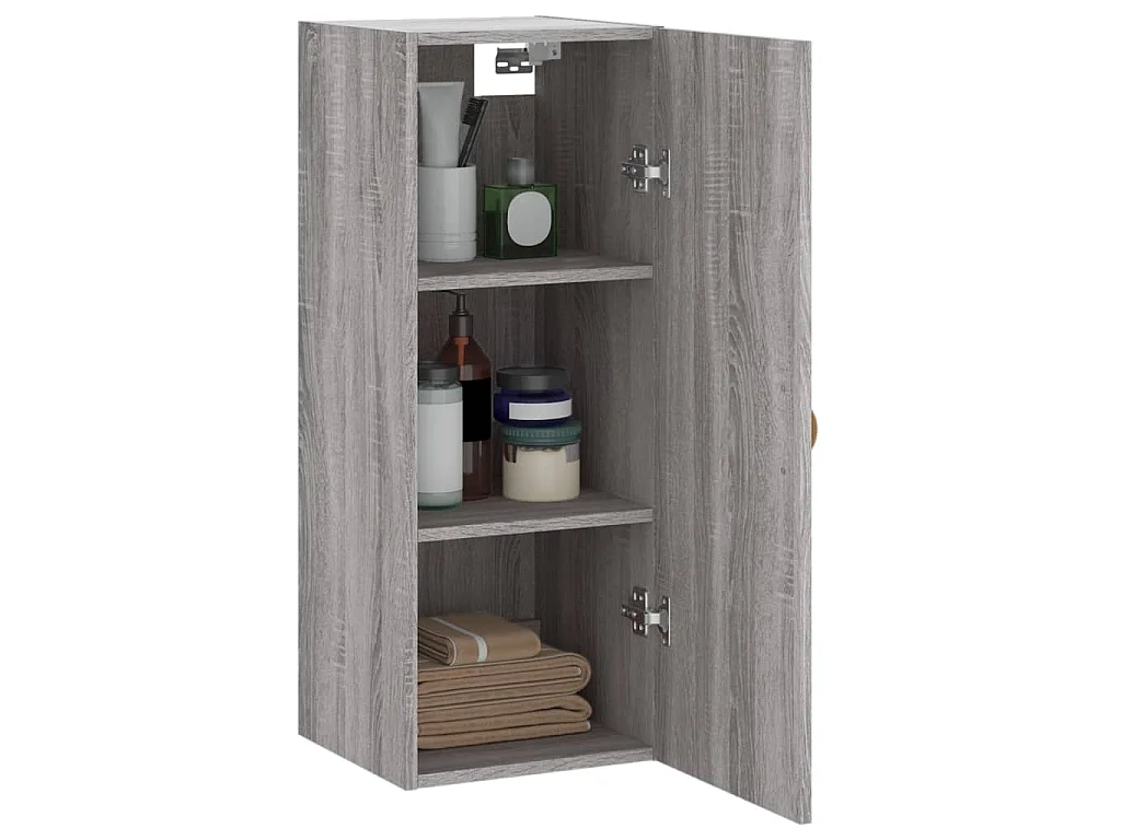 Bovenkast 34,5x34x90 cm grijs sonoma eikenkleurig