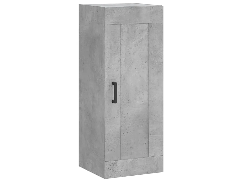 Wandkast 34,5x34x90 cm bewerkt hout betongrijs