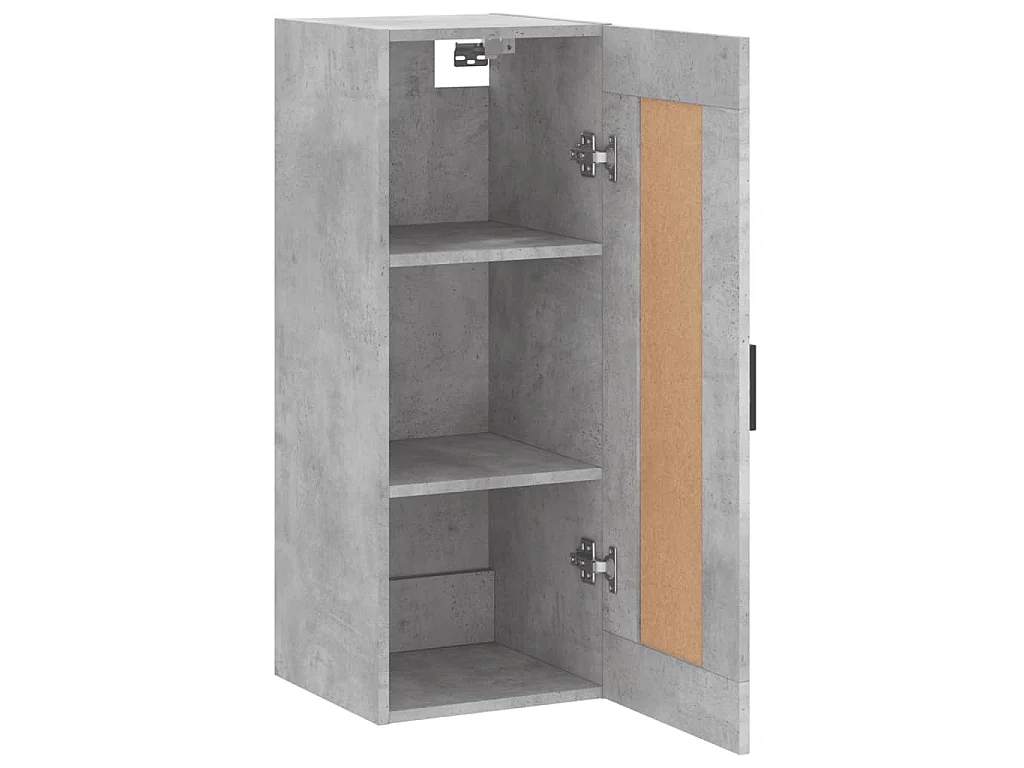 Wandkast 34,5x34x90 cm bewerkt hout betongrijs
