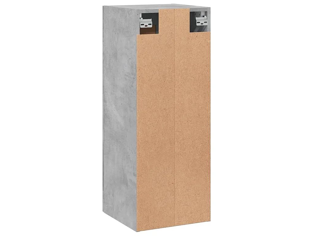 Wandkast 34,5x34x90 cm bewerkt hout betongrijs