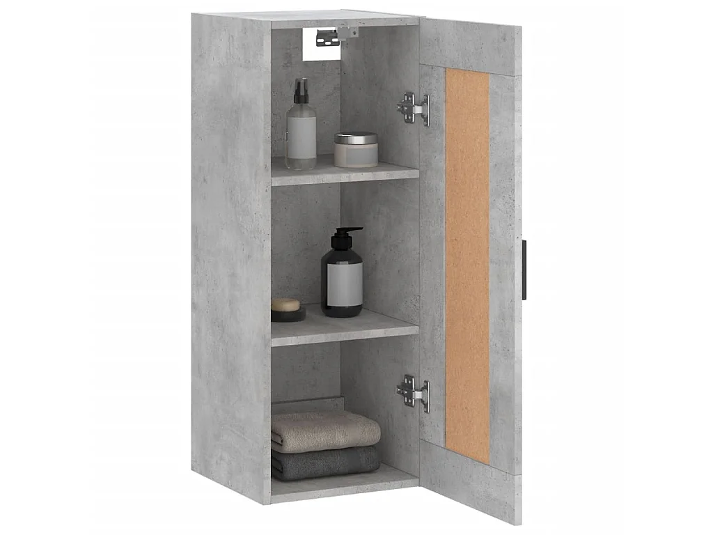 Armoire murale gris béton 34,5x34x90 cm bois d'ingénierie
