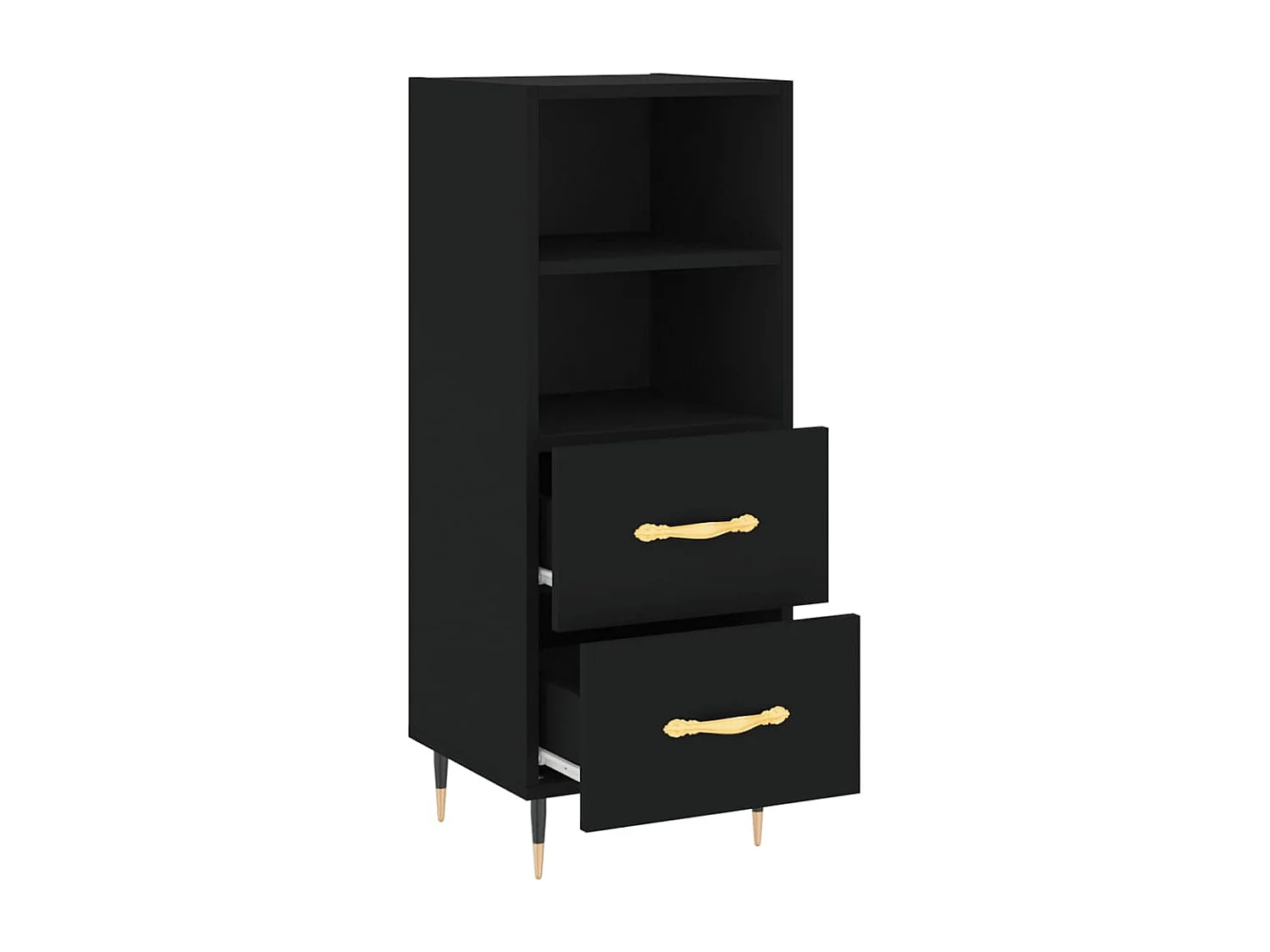 Buffet Noir 34,5x34x90 cm Bois d'ingénierie