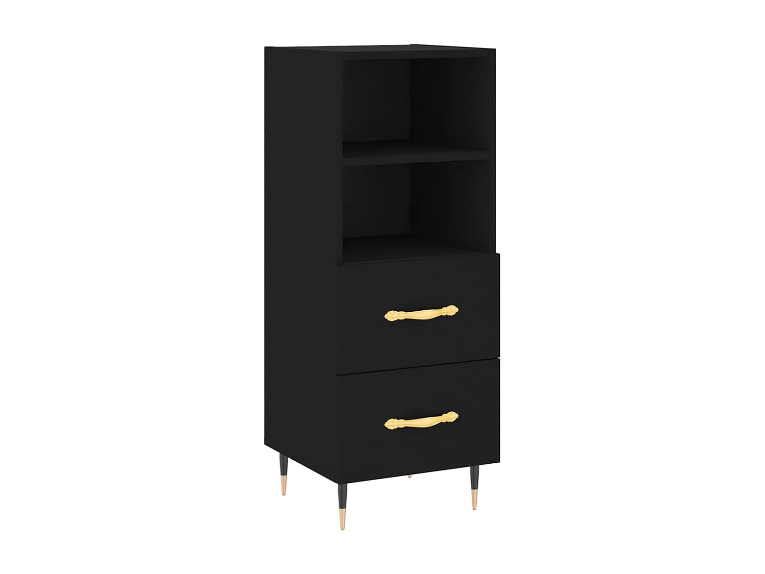 Dressoir 34,5x34x90 cm bewerkt hout zwart