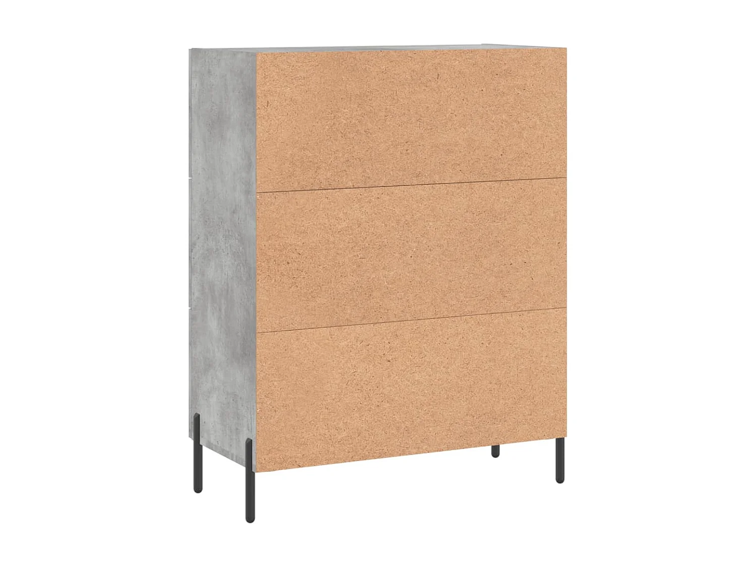 Buffet gris béton 69,5x34x90 cm bois d'ingénierie