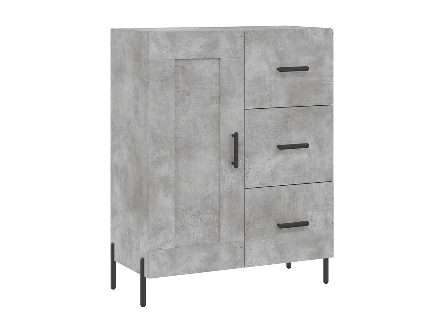 Dressoir 69,5x34x90 cm bewerkt hout betongrijs