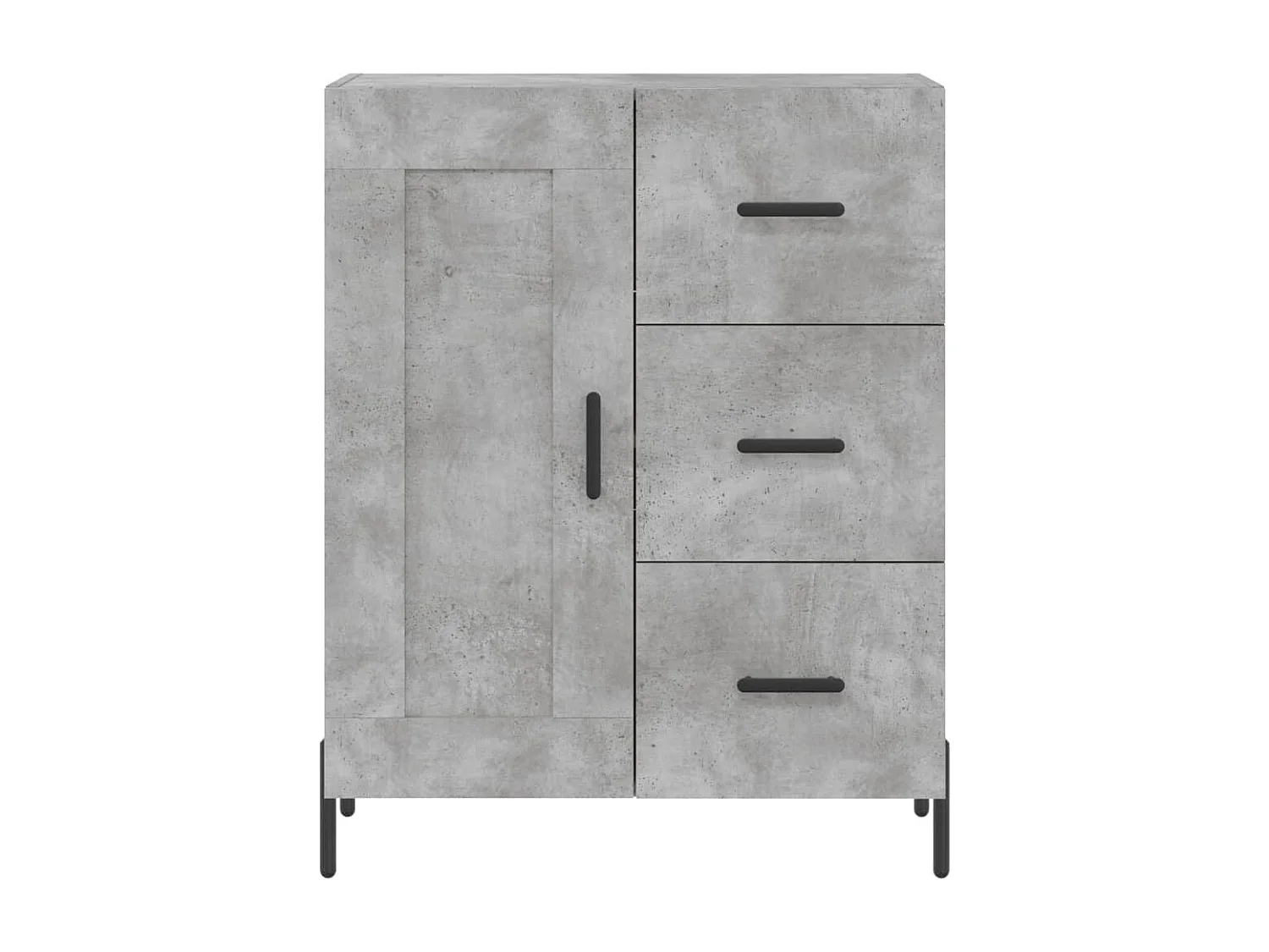 Dressoir 69,5x34x90 cm bewerkt hout betongrijs