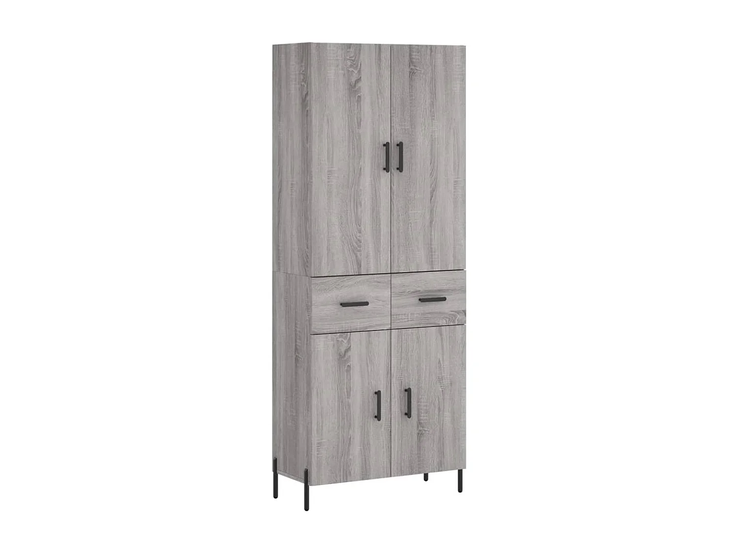 Buffet haut Sonoma gris 69,5x34x180 cm Bois d'ingénierie