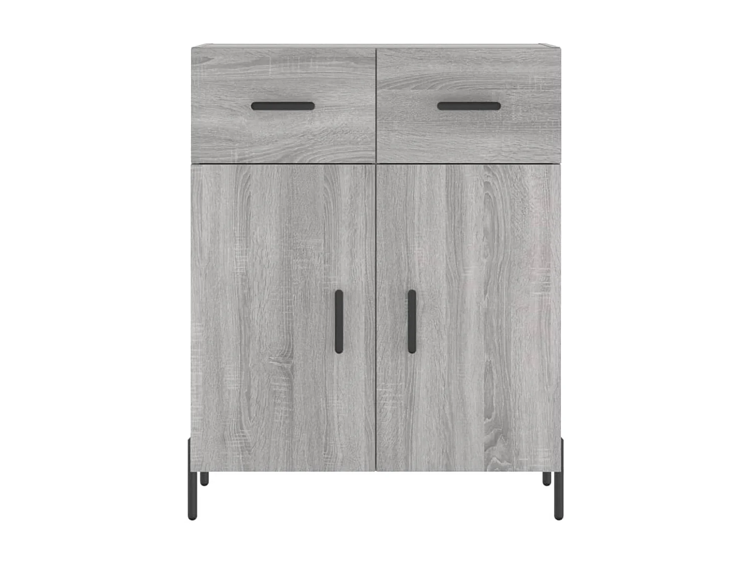 Highboard Grau Sonoma 69,5x34x180 cm Holzwerkstoff