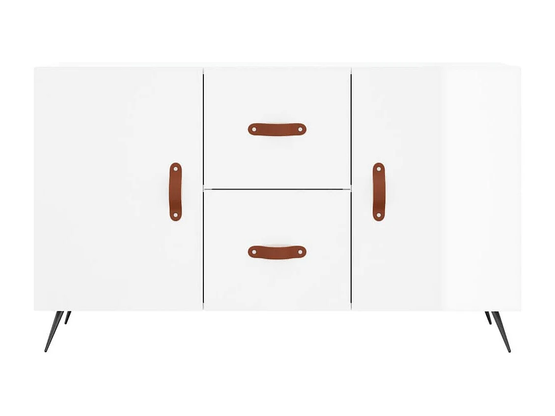 Aparador 100x36x60 cm derivados de madeira branco brilhante