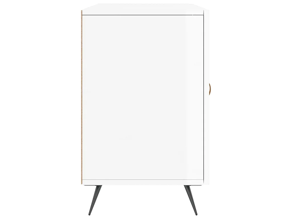 Dressoir 100x36x60 cm bewerkt hout hoogglans wit