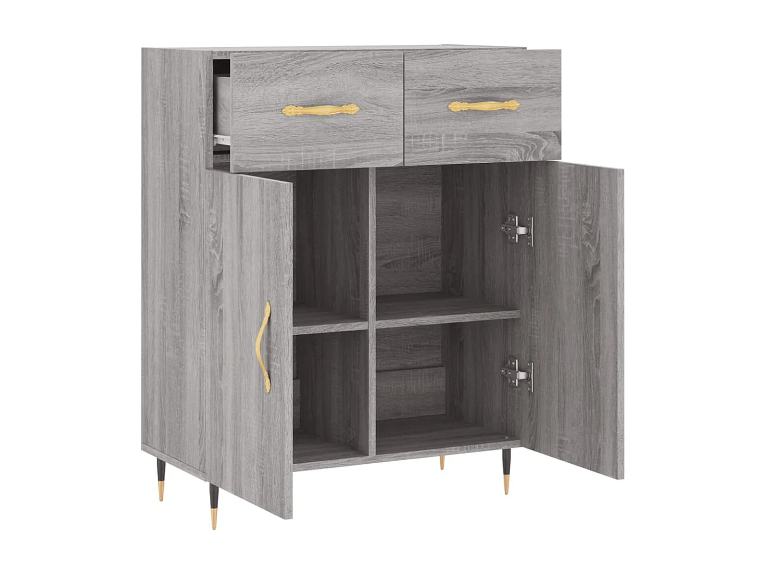 Buffet sonoma gris 69,5x34x90 cm bois d'ingénierie