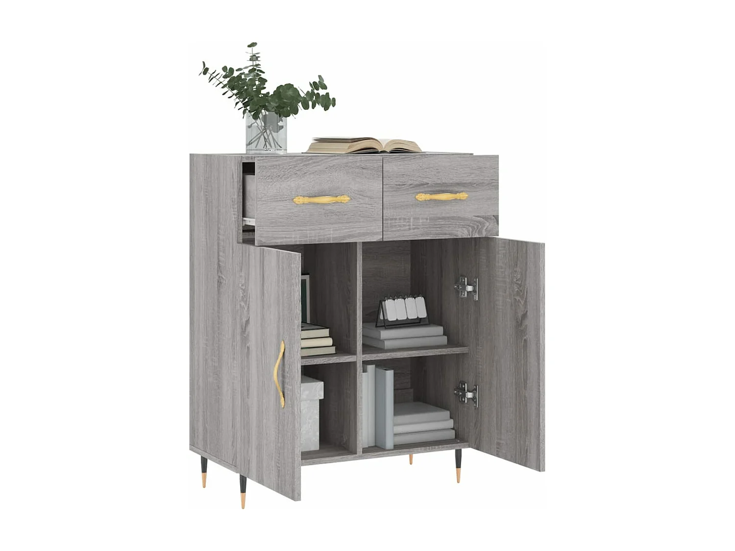 Buffet sonoma gris 69,5x34x90 cm bois d'ingénierie