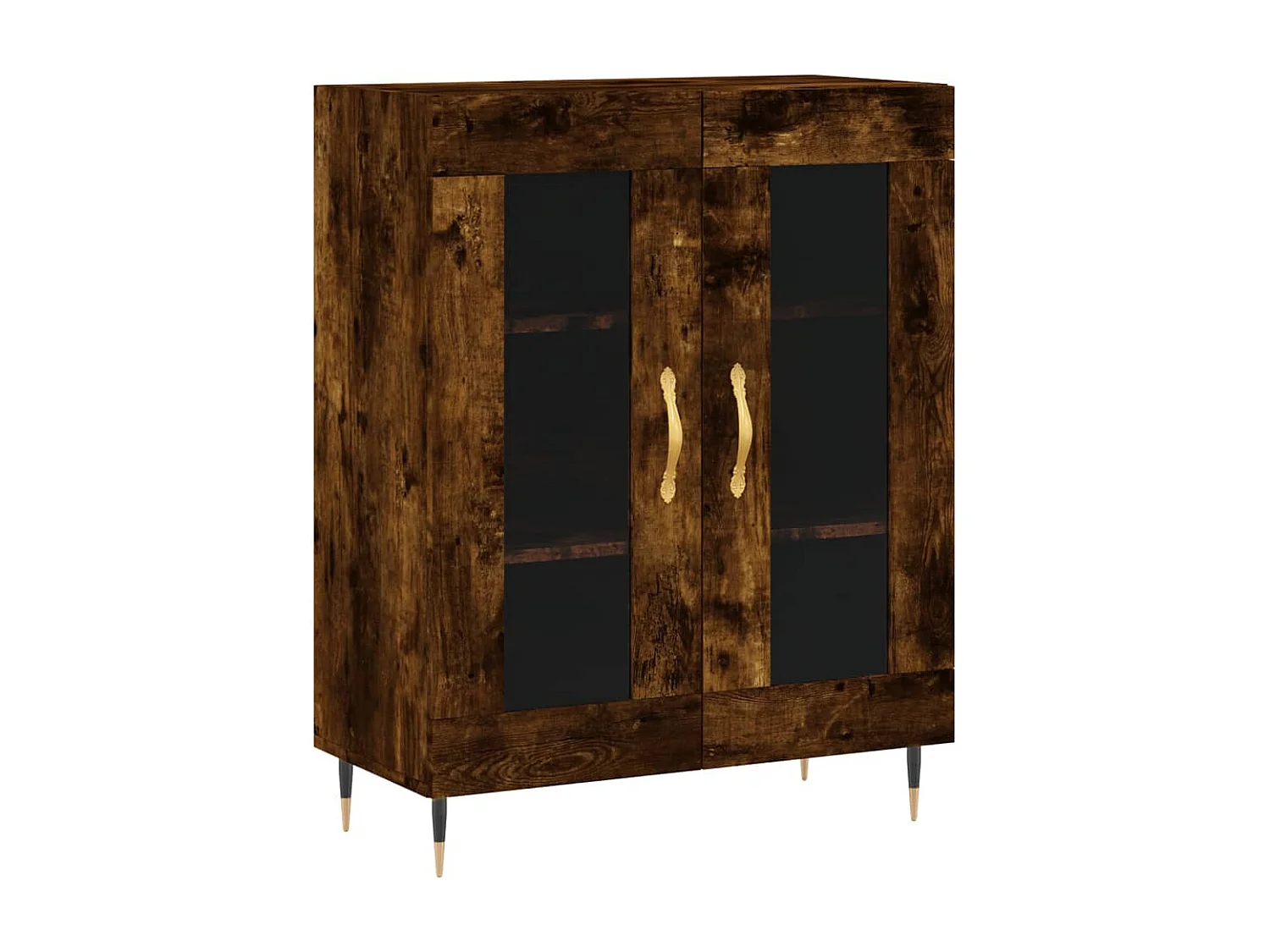 Credenza Rovere Fumo 69,5x34x90 cm in Legno Multistrato
