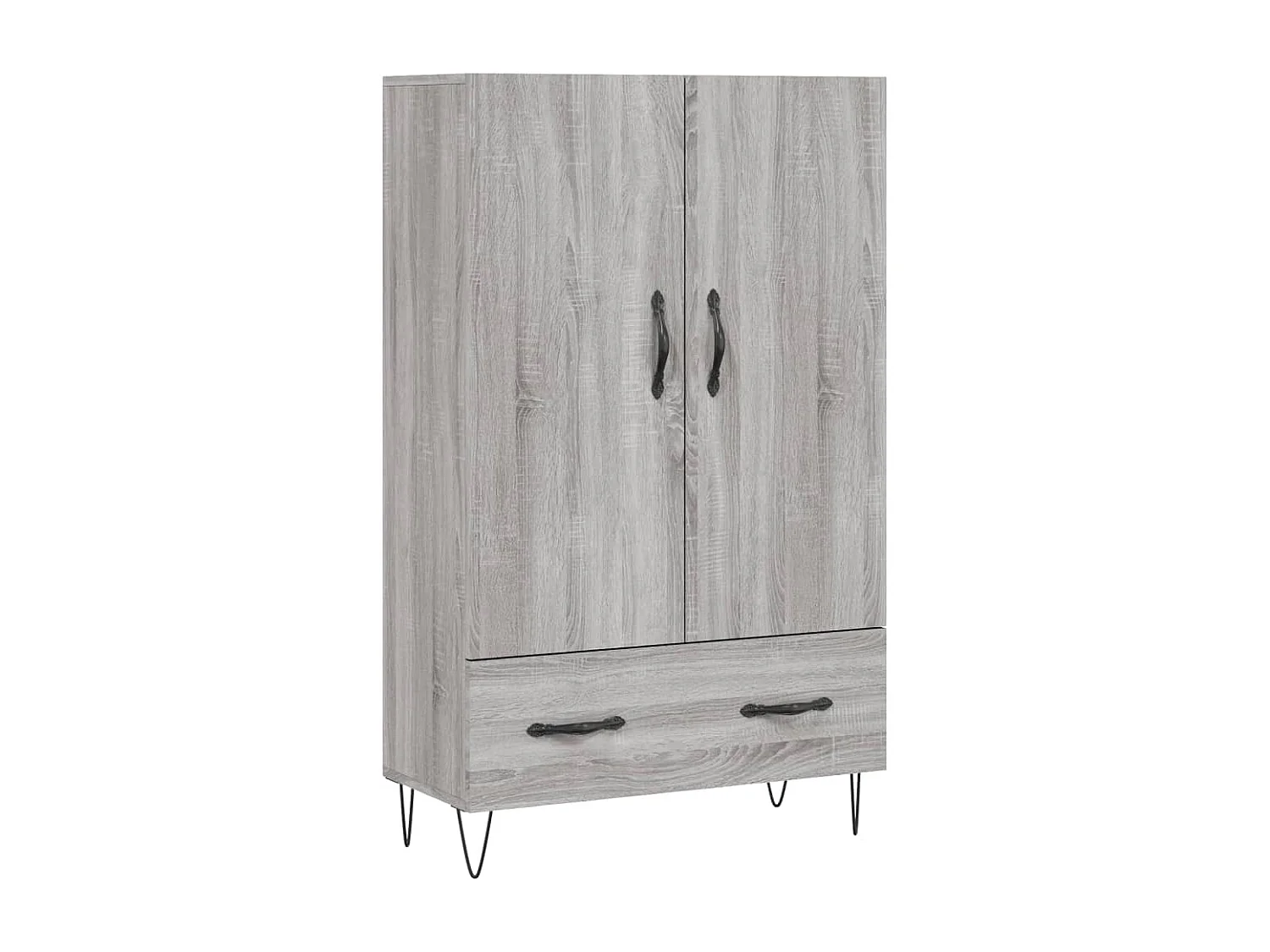Buffet haut sonoma gris 69,5x31x115 cm bois d'ingénierie