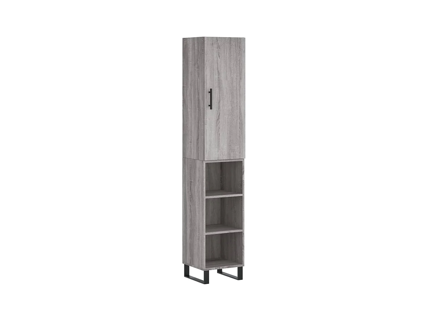 Highboard Grau Sonoma 34,5x34x180 cm Holzwerkstoff