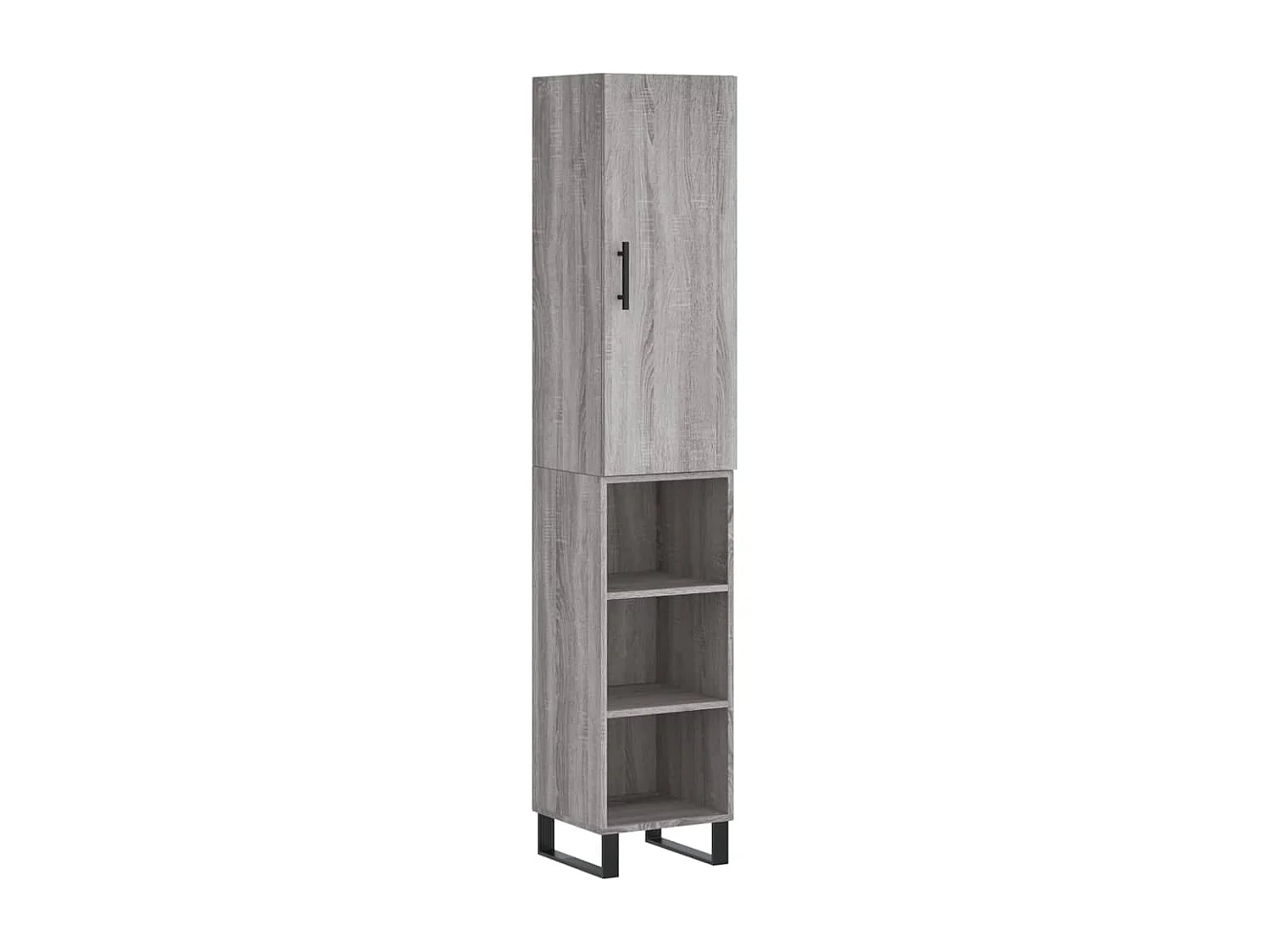 Highboard Grau Sonoma 34,5x34x180 cm Holzwerkstoff