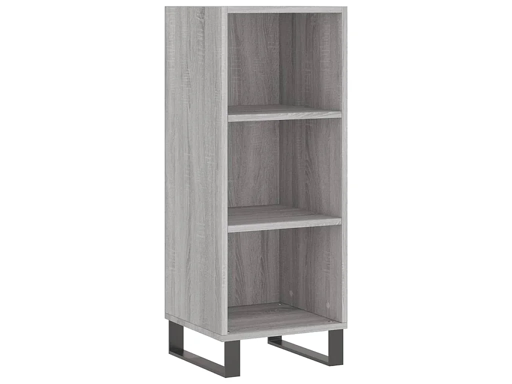 Highboard Grau Sonoma 34,5x34x180 cm Holzwerkstoff