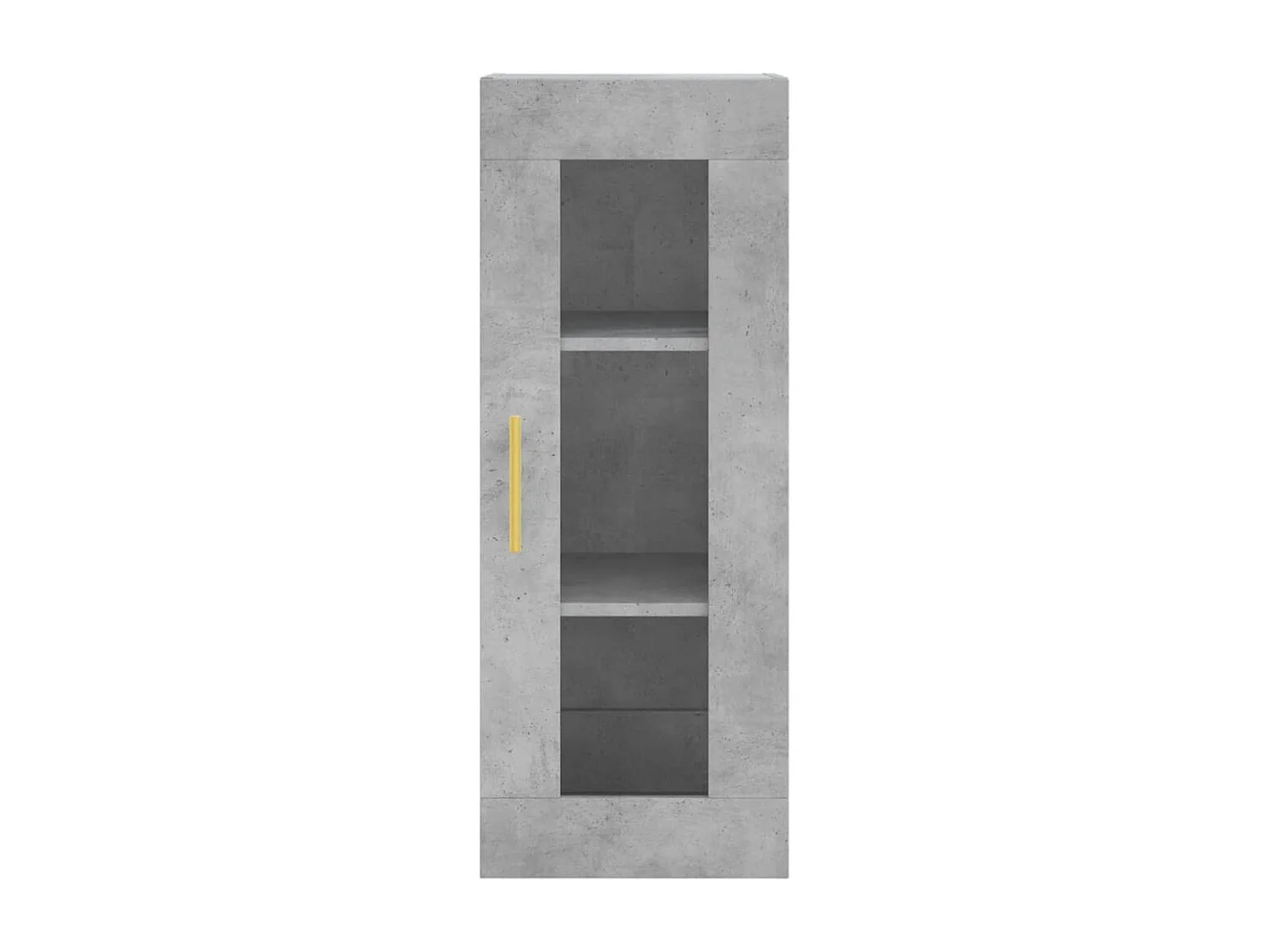 Credenza Grigio Cemento 34,5x34x180 cm in Legno Multistrato
