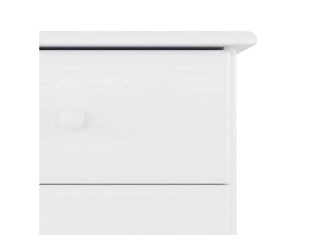 Credenza ALTA Bianca 77x35x73 cm in Legno Massello di Pino