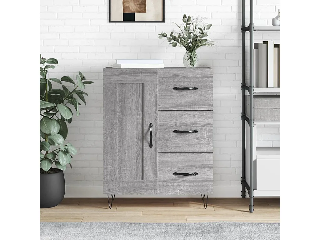 Buffet sonoma gris 69,5x34x90 cm bois d'ingénierie