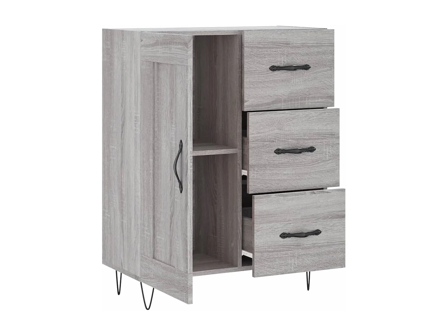 Buffet sonoma gris 69,5x34x90 cm bois d'ingénierie