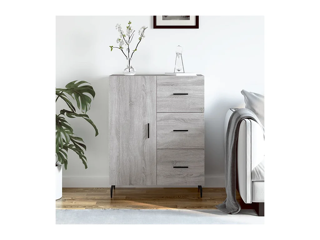 Buffet sonoma gris 69,5x34x90 cm bois d'ingénierie