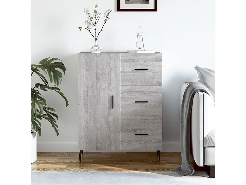 Sideboard Grau Sonoma 69,5x34x90 cm Holzwerkstoff
